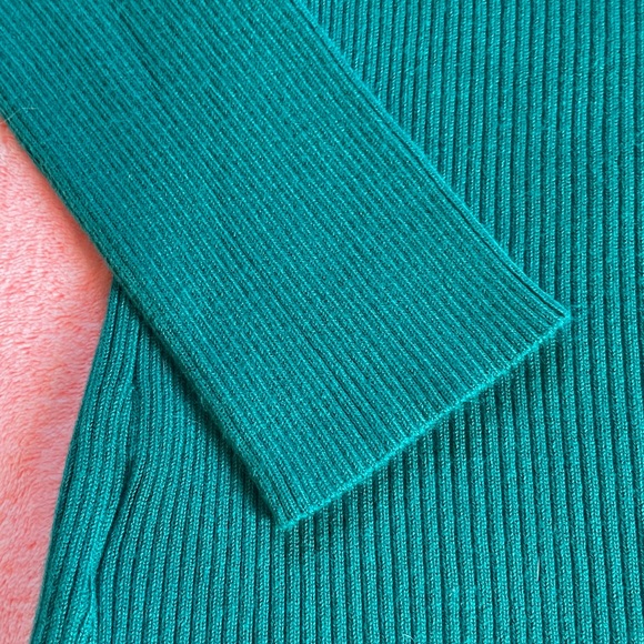 Sweater/Top, GUESS Turquoise Zip-Up GUESS Logo in crystals. 
Dressy lil Sweater - Picture 14 of 15